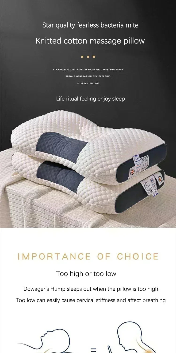 Honeycomb massage pillow to protect cervical vertebra