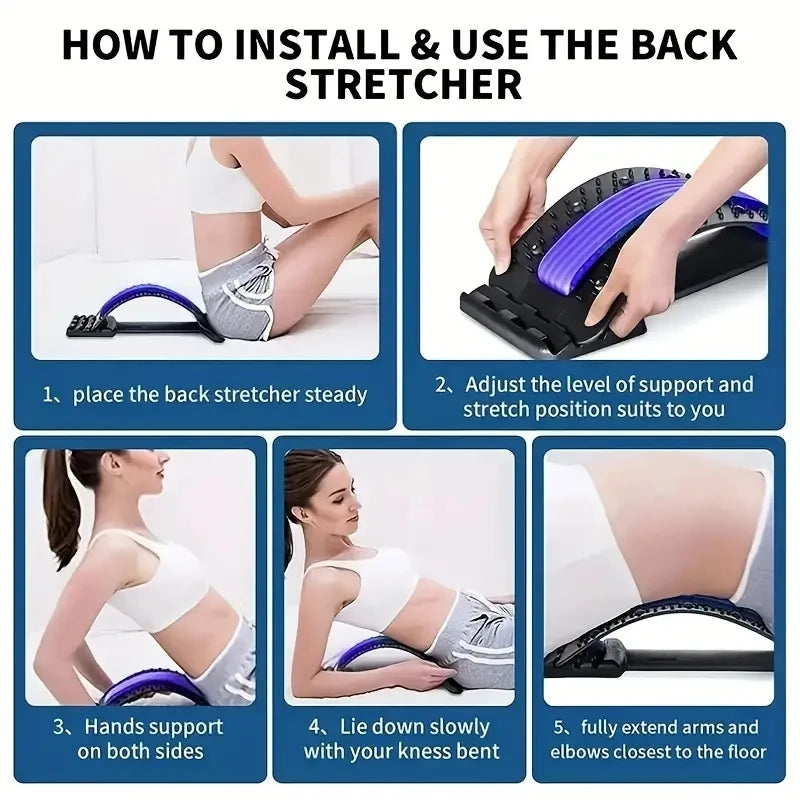 Back Stretcher Multi-Level Adjustable Massager