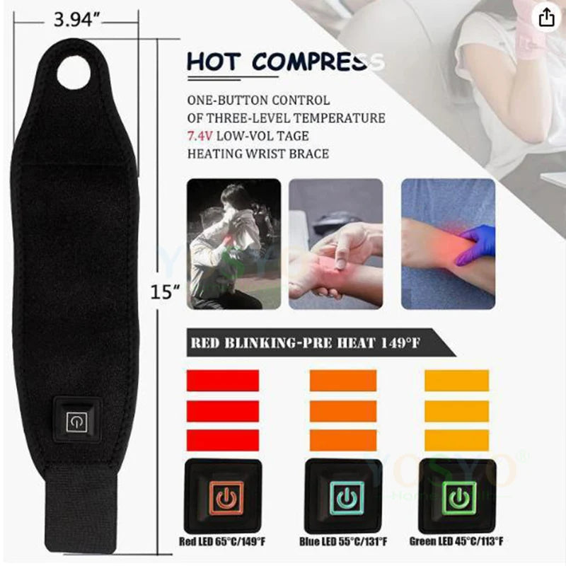 Electrically Heated Wrist Support sleeve