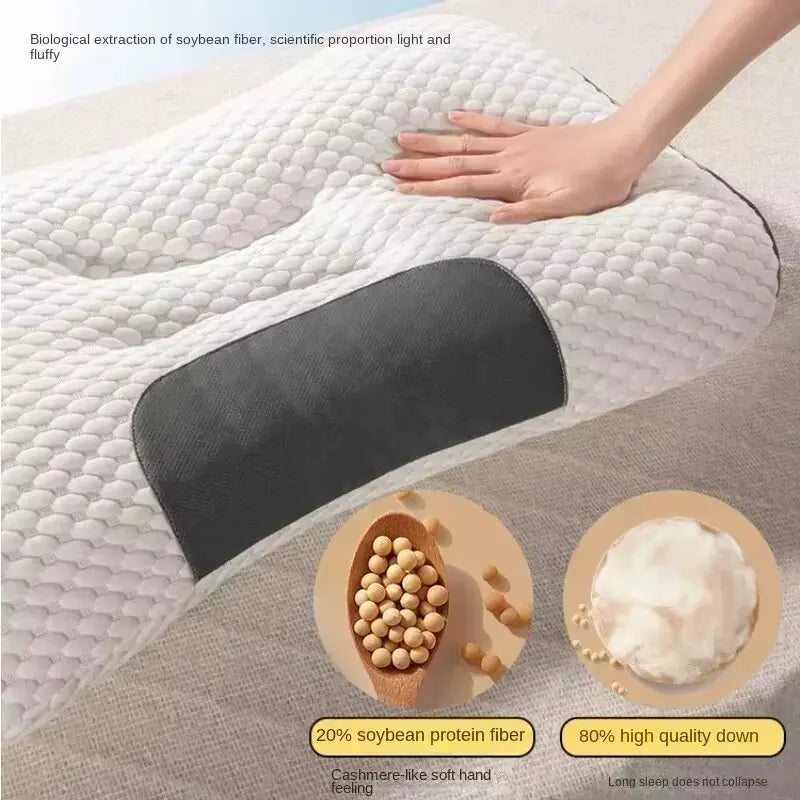 Honeycomb massage pillow to protect cervical vertebra